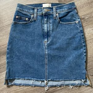 🔥5 FOR $45🔥 Wilfred Free Denim Raw Hem A Line Mini Skirt Size 0